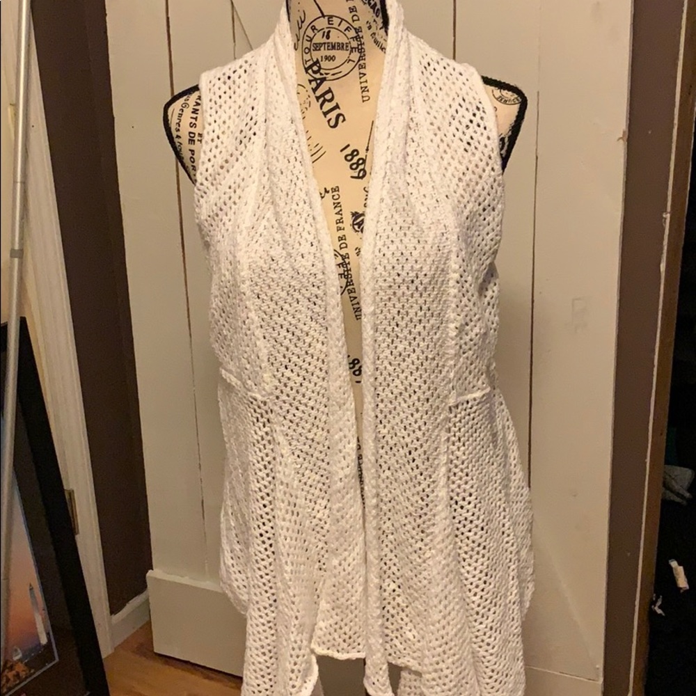 White open sweater size medium